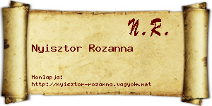 Nyisztor Rozanna névjegykártya
